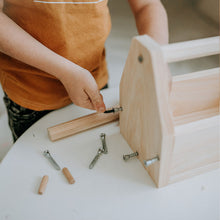 Load image into Gallery viewer, kids wooden tool box kit