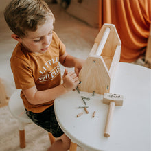 Load image into Gallery viewer, kids wooden tool box kit