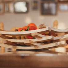 Load image into Gallery viewer, wooden geometric fruit bowl