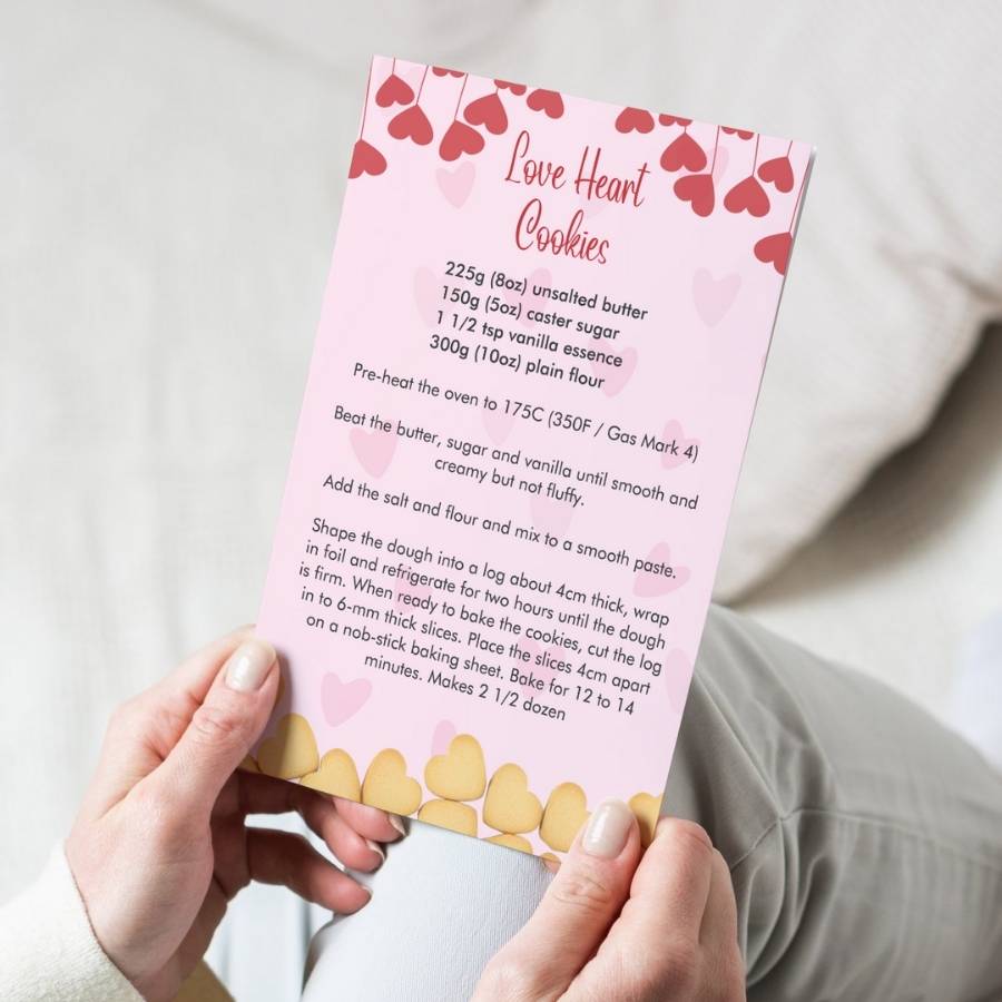 Love Heart Cookie Recipe (Digital Download)