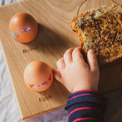 kids wooden breakfast board
