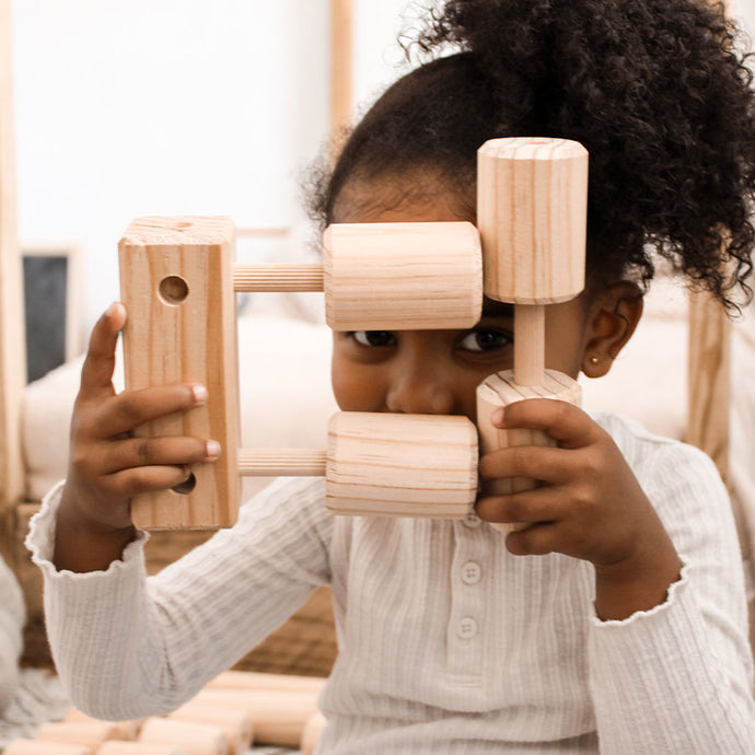 kids wooden building blocks