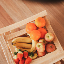 Load image into Gallery viewer, wooden geometric fruit bowl
